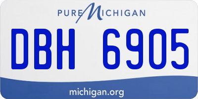 MI license plate DBH6905