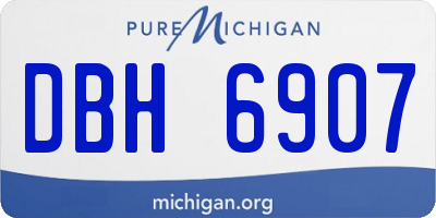MI license plate DBH6907