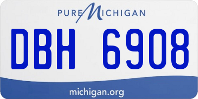 MI license plate DBH6908