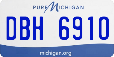 MI license plate DBH6910