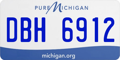 MI license plate DBH6912