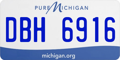 MI license plate DBH6916