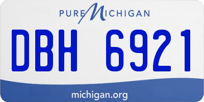 MI license plate DBH6921