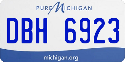 MI license plate DBH6923