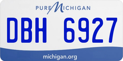 MI license plate DBH6927