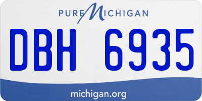 MI license plate DBH6935