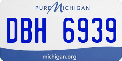MI license plate DBH6939