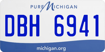 MI license plate DBH6941