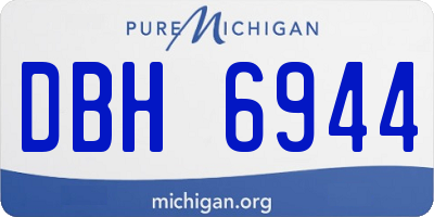 MI license plate DBH6944