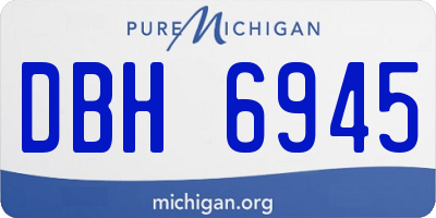 MI license plate DBH6945