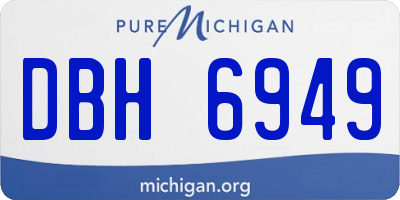 MI license plate DBH6949