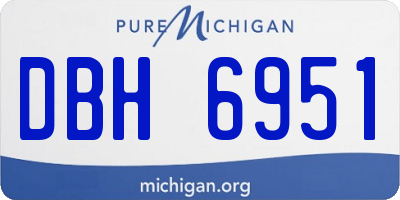 MI license plate DBH6951