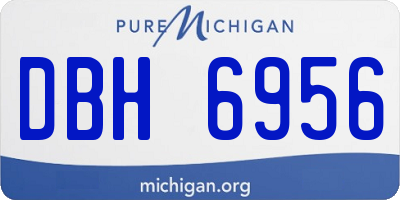 MI license plate DBH6956