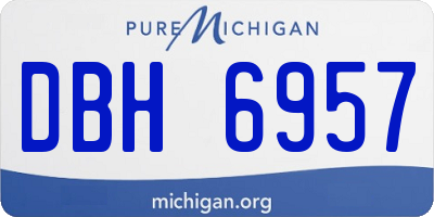 MI license plate DBH6957