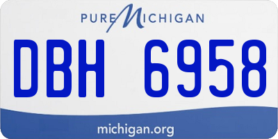 MI license plate DBH6958