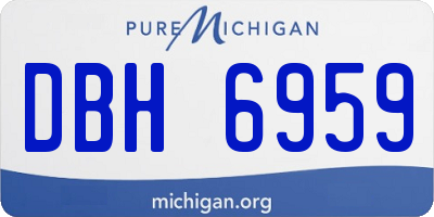 MI license plate DBH6959