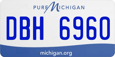 MI license plate DBH6960