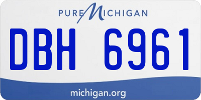 MI license plate DBH6961