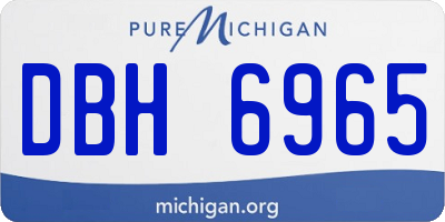 MI license plate DBH6965