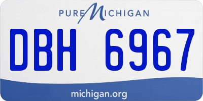 MI license plate DBH6967