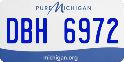MI license plate DBH6972