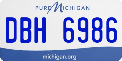 MI license plate DBH6986