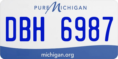 MI license plate DBH6987