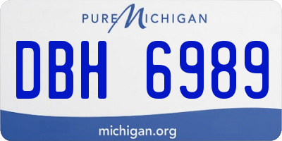 MI license plate DBH6989
