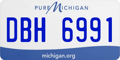 MI license plate DBH6991