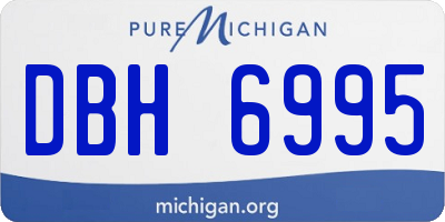 MI license plate DBH6995
