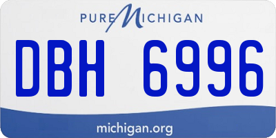 MI license plate DBH6996