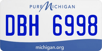 MI license plate DBH6998