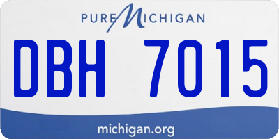MI license plate DBH7015