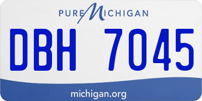 MI license plate DBH7045