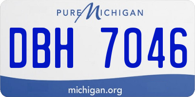 MI license plate DBH7046
