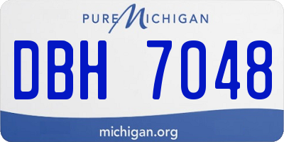 MI license plate DBH7048