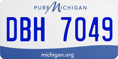 MI license plate DBH7049