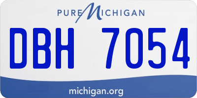 MI license plate DBH7054