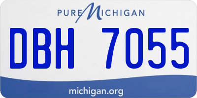 MI license plate DBH7055