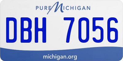 MI license plate DBH7056