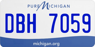 MI license plate DBH7059