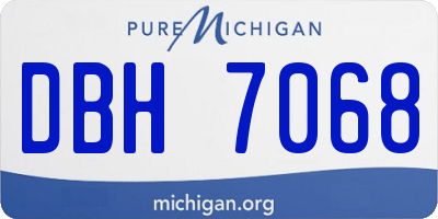 MI license plate DBH7068