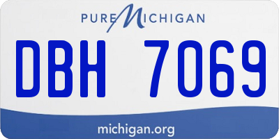MI license plate DBH7069