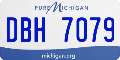 MI license plate DBH7079