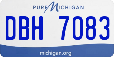 MI license plate DBH7083