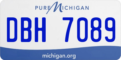 MI license plate DBH7089