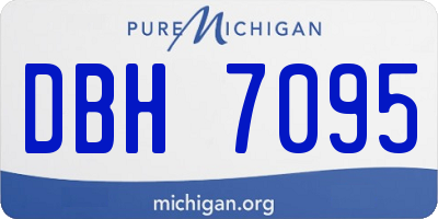 MI license plate DBH7095