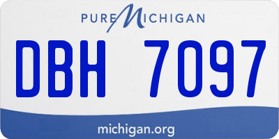 MI license plate DBH7097