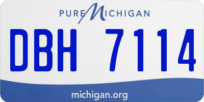 MI license plate DBH7114