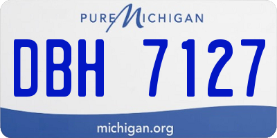 MI license plate DBH7127